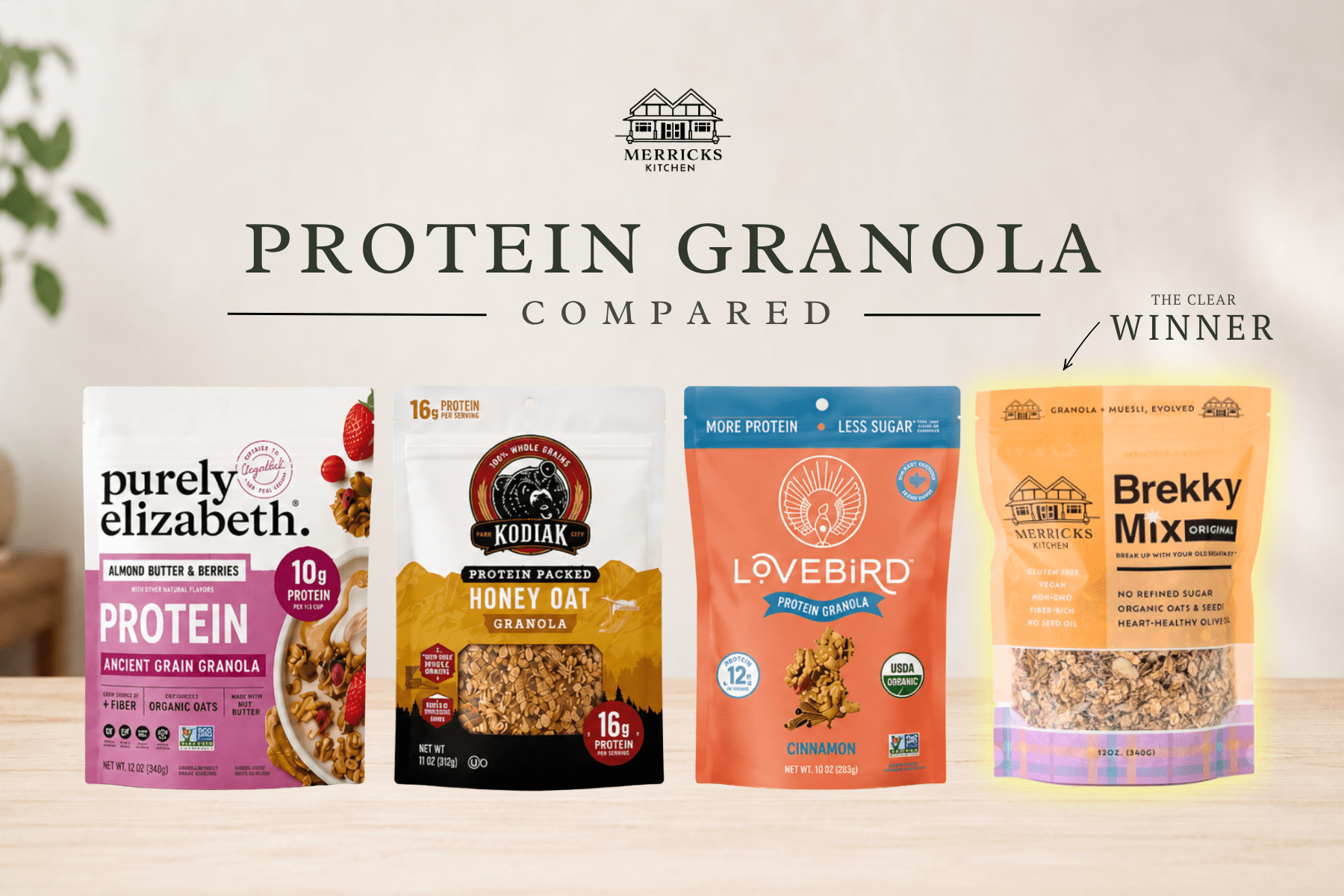 Protein Granola Compared: Purely Elizabeth, Kodiak, Lovebird, and Brekky Mix - Merricks Kitchen