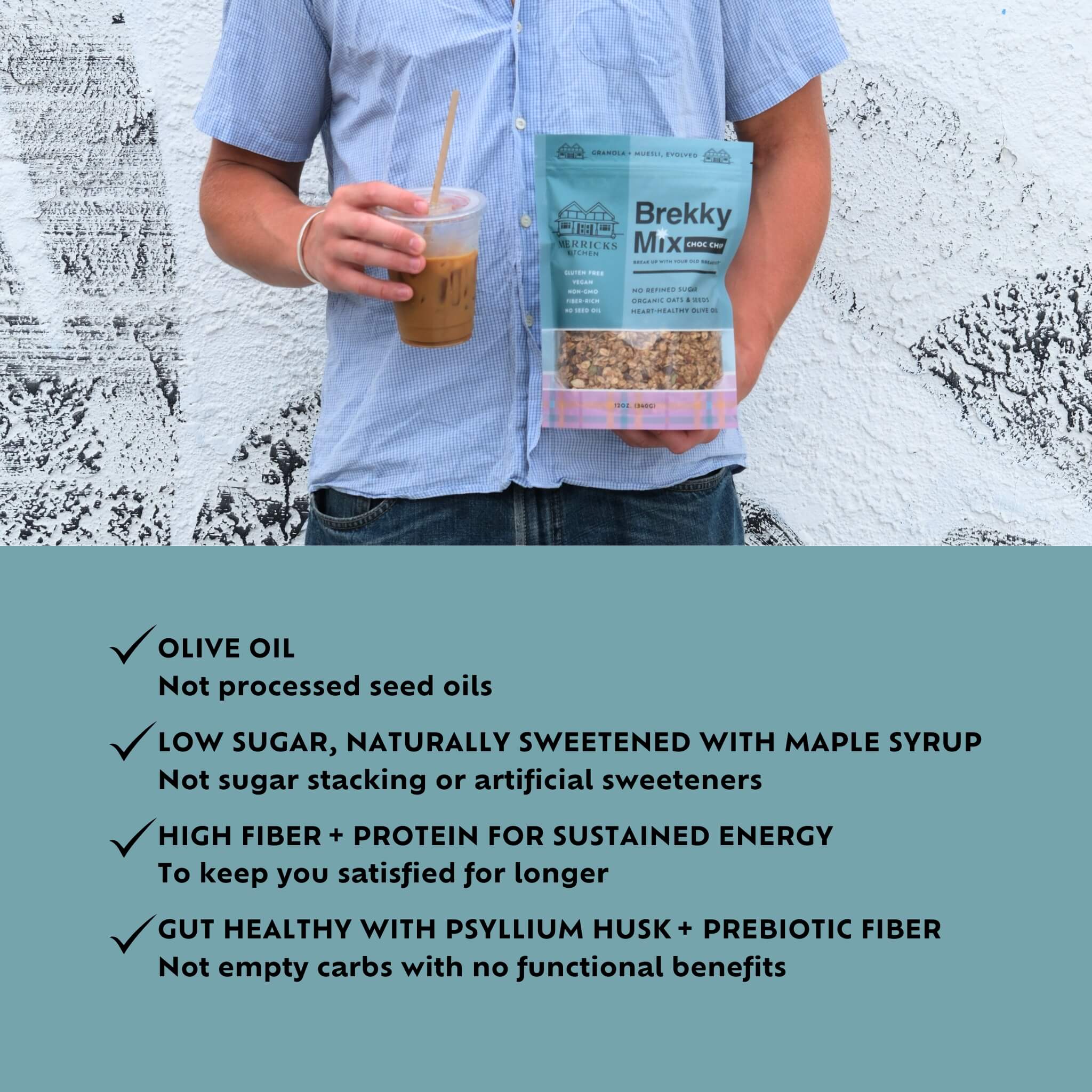 Brekky Mix Choc Chip -chocolate granola why its different Merricks Kitchen