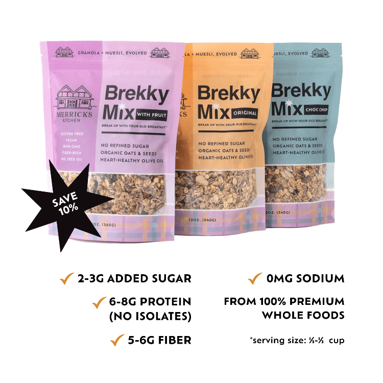 3 bags of Brekky Mix healthy granola - healthy granola variety pack Merricks Kitchen