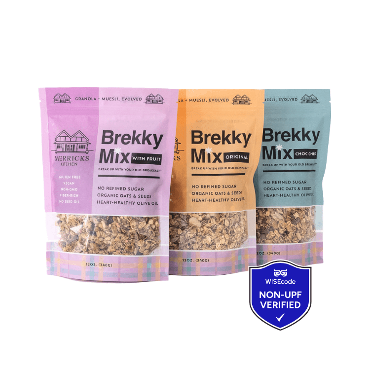 3 Bags of Merricks Kitchen Brekky Mix granola - the Variety Pack 