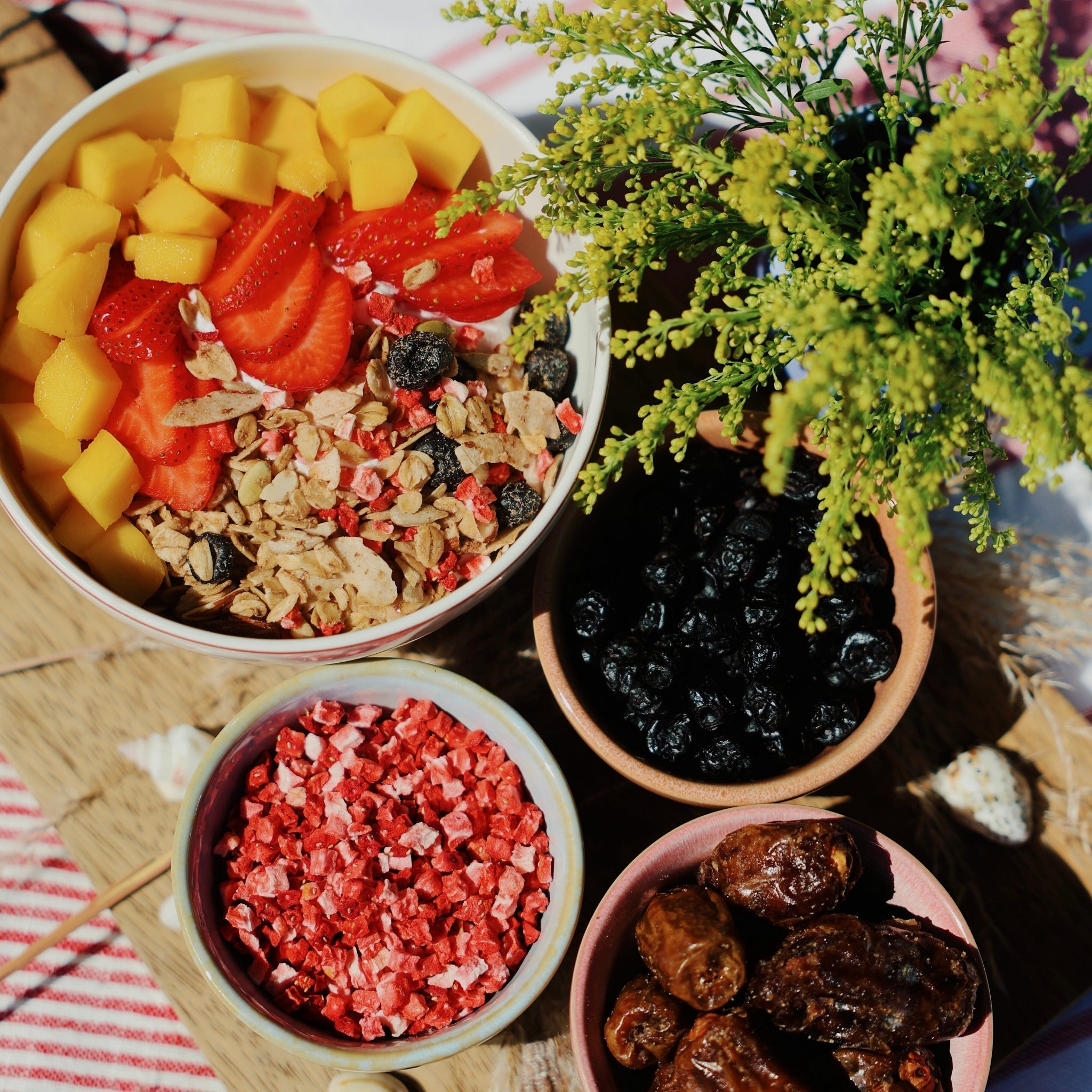 Brekky Mix With Fruit - healthy granola bowl with fresh fruit Merricks Kitchen